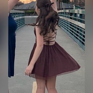 Sparkly Brown Homecoming Dress